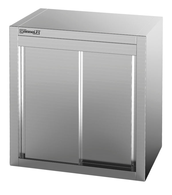 Wandhängeschrank Edelstahl mit Schiebetüren 600 mm