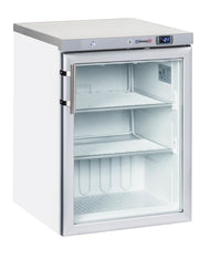 Glastür-Tiefkühlschrank 200 L weiß