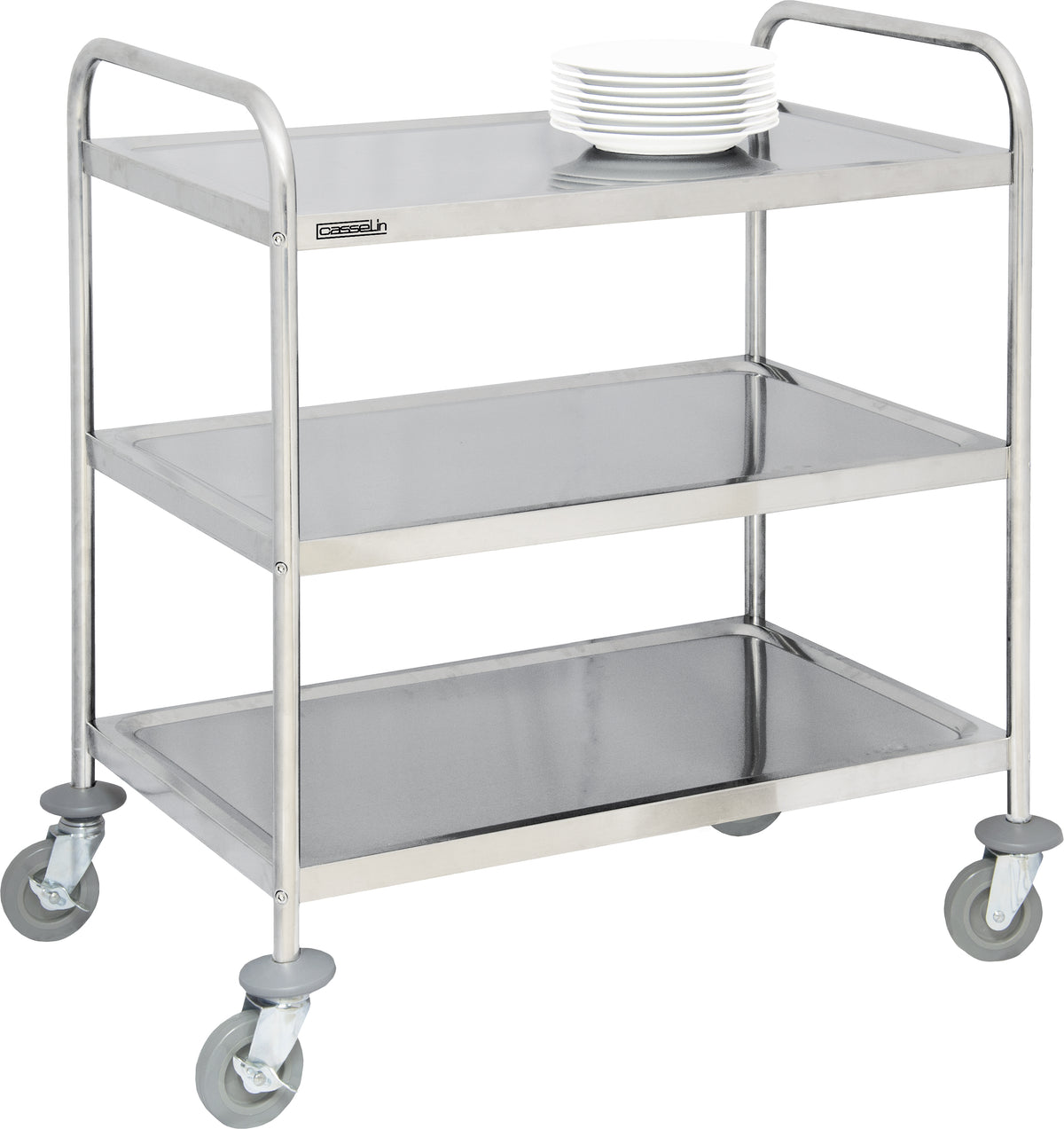 Edelstahlwagen 3 Ablagen