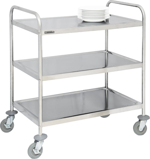 Edelstahlwagen 3 Ablagen