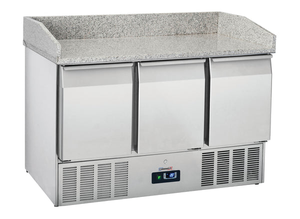 Kühltisch mit Aufkantung 2 Türen GN 1/1