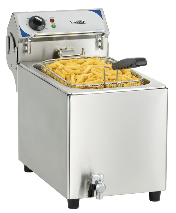 Elektro-Fritteuse mit Ablasshahn 10 Liter