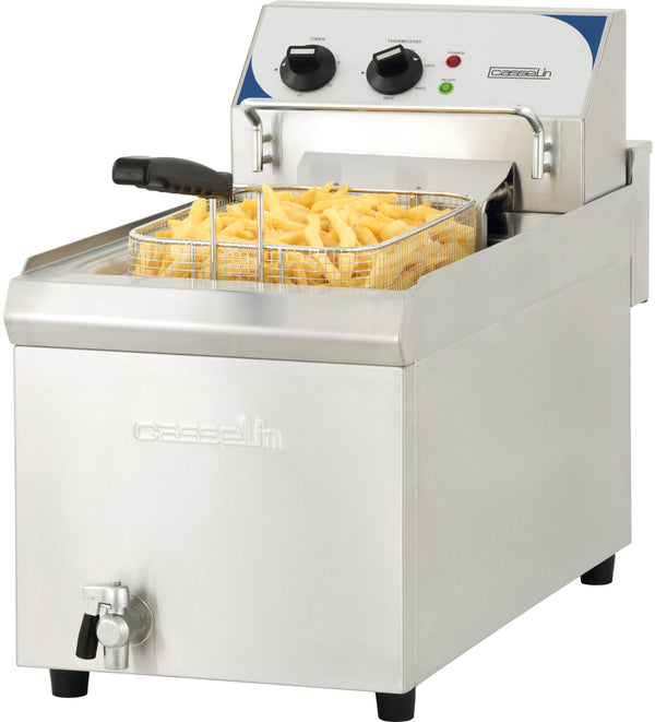 Elektro-Fritteuse 10 Liter mit Ablasshahn Hochleistung
