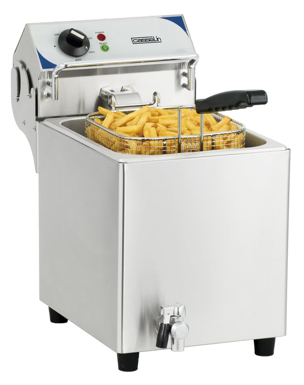 Elektro-Fritteuse mit Ablasshahn 7 Liter