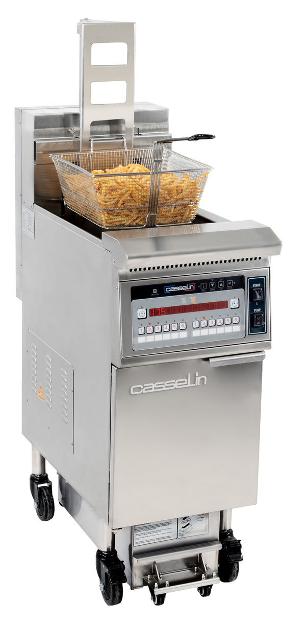 Elektro-Fritteuse mit automatischer Korbhebung und Filtration 22 Liter
