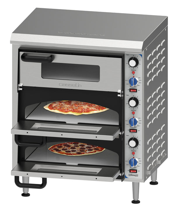 Elektro-Pizzaofen 3 Backkammern 35 cm