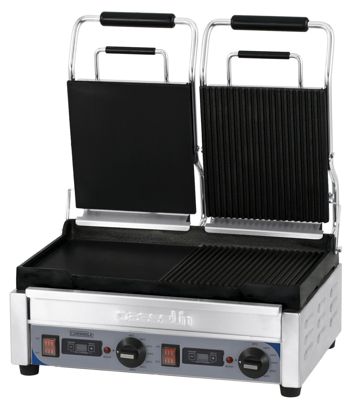 Kontaktgrill Premium doppelt Platten gemischt mit Timer