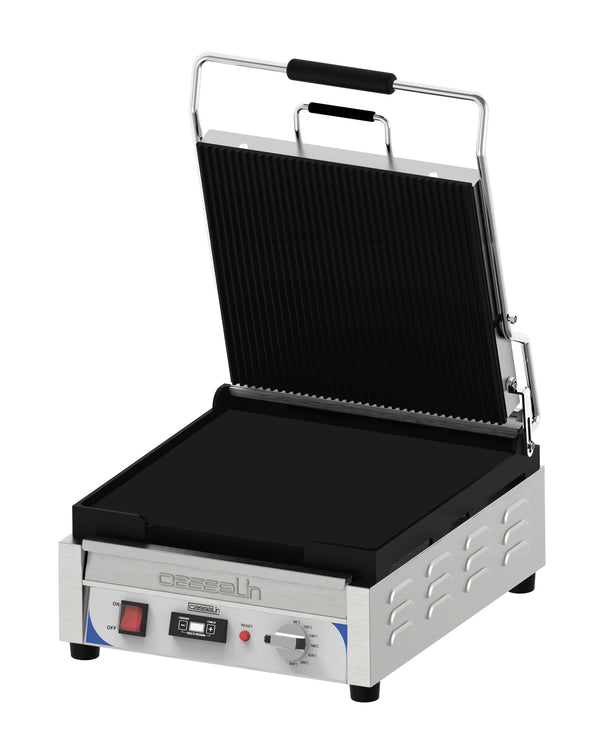 Kontaktgrill Premium Platten gerillt - glatt mit Timer - XL