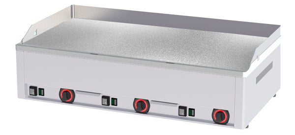 Elektro-Grillplatte strukturiert verchromt 90