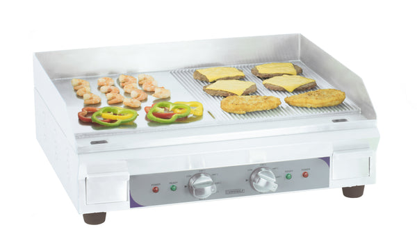 Elektro-Grillplatte glatt - gerillt Premium