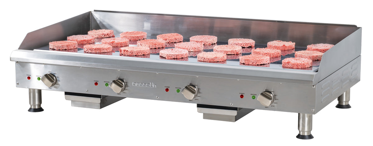 Elektro-Grillplatte glatt verchromt 1200