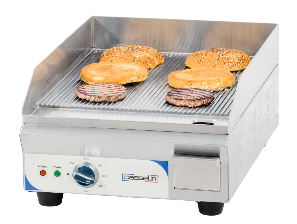 Elektro-Grillplatte kompakt Premium gerillt