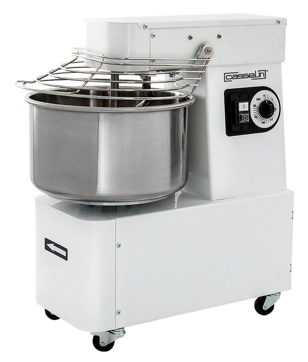 Spiralkneter mit festem Kopf und Kessel 17 kg