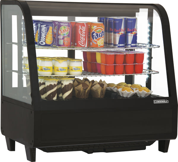 Kühlvitrine 100 L schwarz