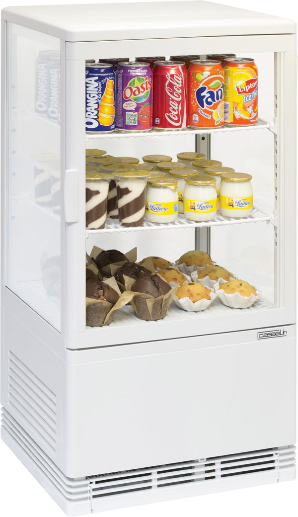 Kühlvitrine 58 L - weiß