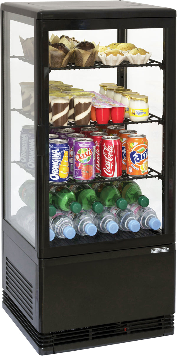 Kühlvitrine 78 L - schwarz