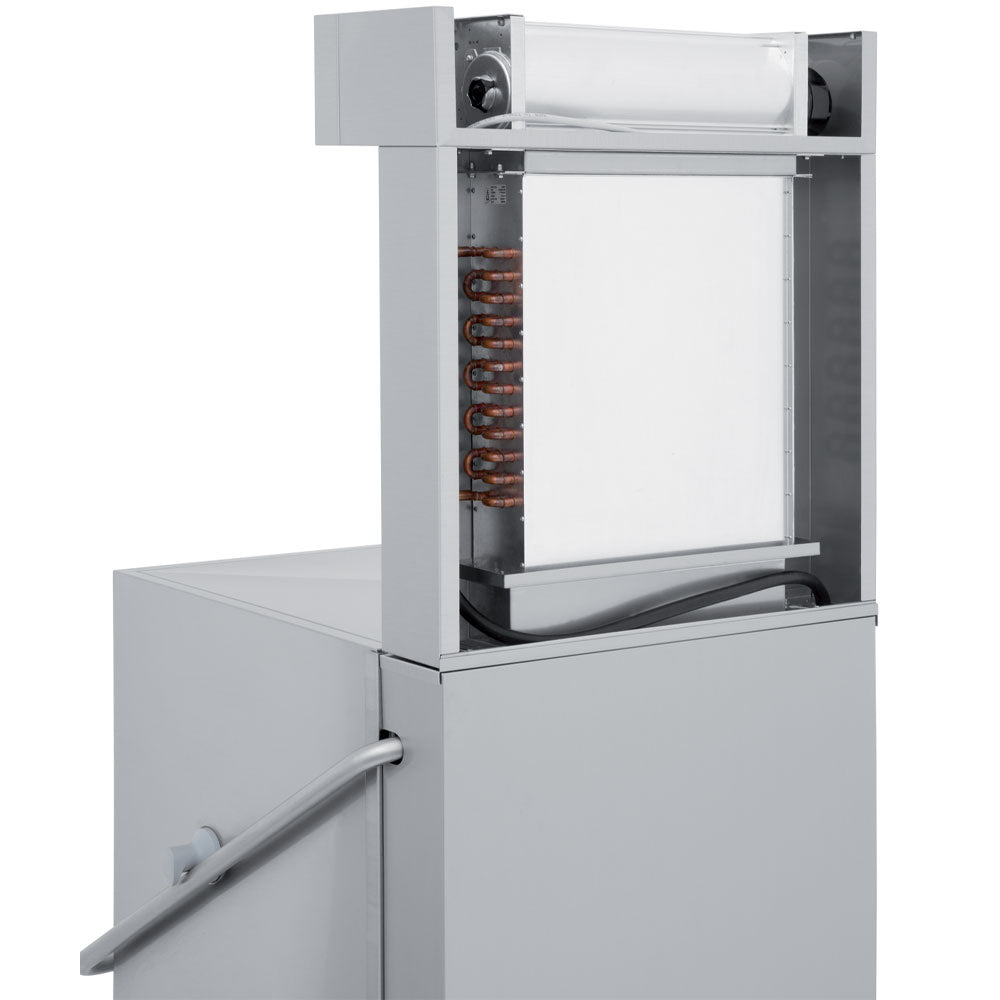 Haubenspülmaschine, Körbe 500x500 mm "Full Hygiene", mit kontinuierlicher Entkalkung + Dampfkondensator-Wärmerückgewinnung