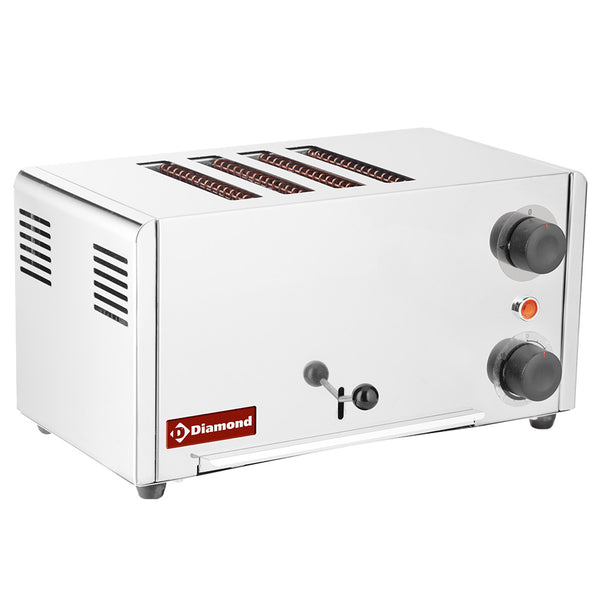 Diamond Elektro Toaster, 4 Scheiben - Edelstahl