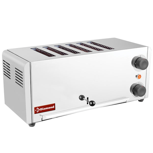 Diamond Elektrisch Toaster, 6 Scheiben - Edelstahl.
