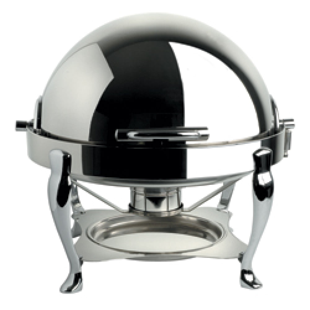 Diamond Chafing dish "rund" aus Edelstahl, Deckel "roll-top", GN 1/1-65 mm