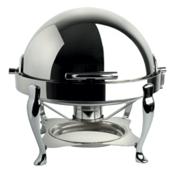 Diamond Chafing dish "rund" aus Edelstahl, Deckel "roll-top", GN 1/1-65 mm