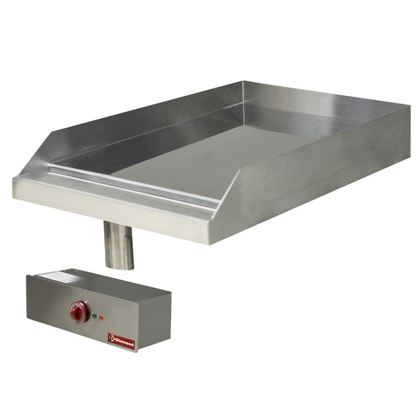 Diamond Elektro Grillplatte, glatt verchromt , Einbaugerät