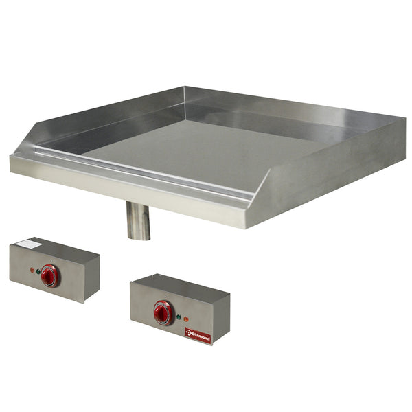 Diamond Elektro Grillplatte, glatt verchromt, Einbaugerät