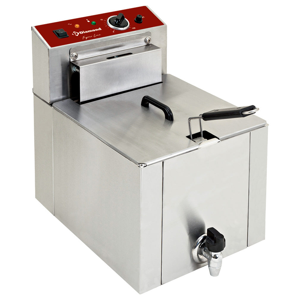 Diamond Elektro-Tischfriteuse "S-POWER" 12 Liter + Ablasshahn
