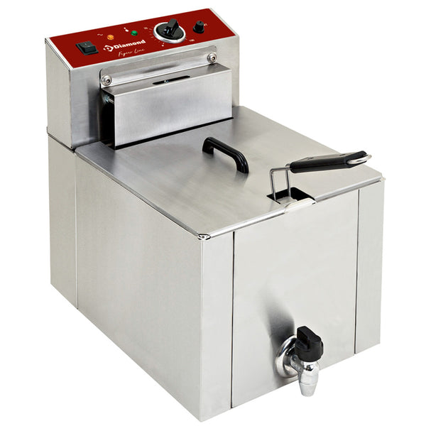 Diamond Elektro-Tischfriteuse "S-POWER" 12 Liter + Ablasshahn