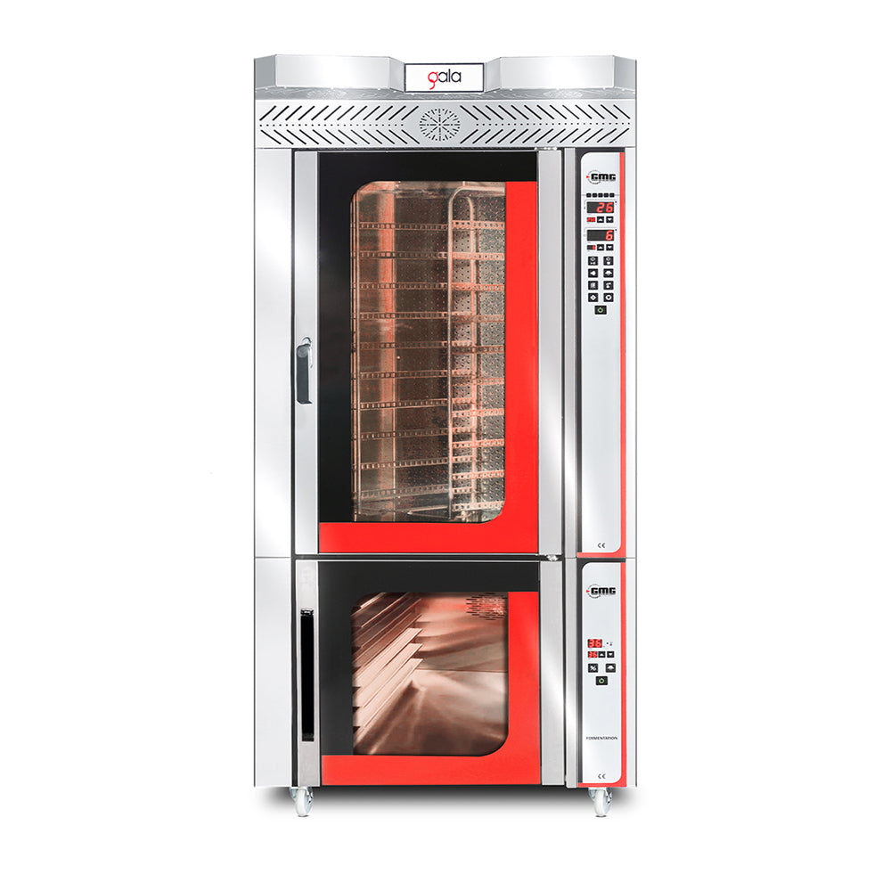 GMG Umluft-Ofen, 10 rotierende Einschübe (10x 40 x 60cm), inkl. Haube & Gärschrank mit Glastür, 26,5 kW 400V