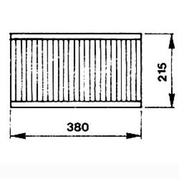 Diamond 1/2 Grillauflage, Dimensionen 380x215 mm