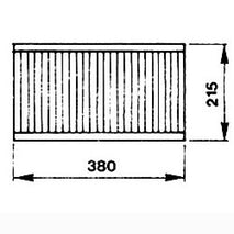 Diamond 1/2 Grillauflage, Dimensionen 380x215 mm