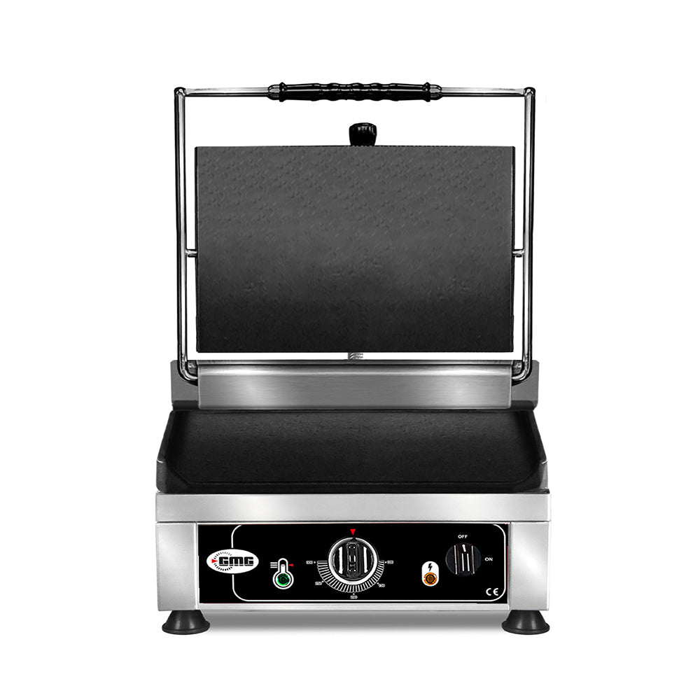 GMG Kontaktgrill 25 × 25 cm, oben und unten glatt, Gusseisen