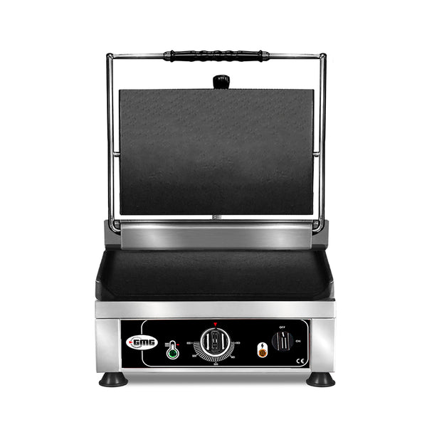 GMG Kontaktgrill 25 × 25 cm, oben und unten glatt, Gusseisen