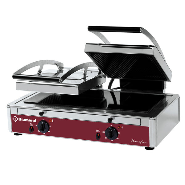 Diamond Kontaktgrill Panini DOPPELT Glaskeramik