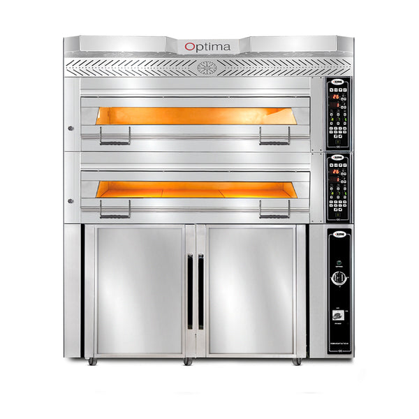 GMG Bäckerei-& Konditorei Ofen Inkl. Haube & Gärschrank, Innenisolierung aus Steinwolle & Schamottstein, 2x 13,3 kW 400V