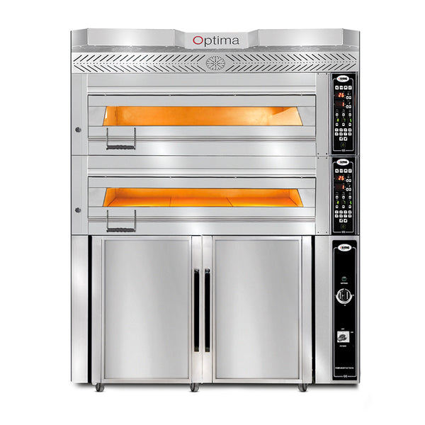 GMG Bäckerei-& Konditorei Ofen Inkl. Haube & Gärschrank, Innenisolierung aus Steinwolle & Schamottstein, 2x 7,5 kW 400V