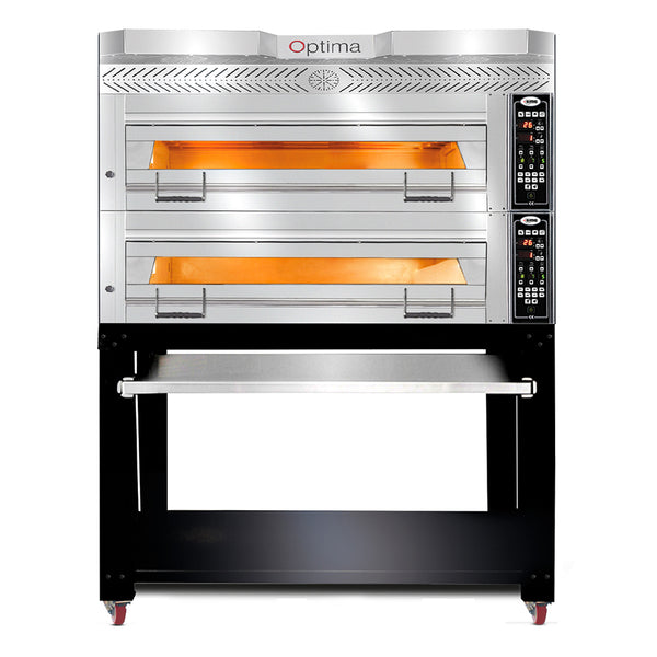 GMG Bäckerei-& Konditorei Ofen Inkl. Haube & Untergestell, Innenisolierung aus Steinwolle & Schamottstein, 2x 13,3 kW 40