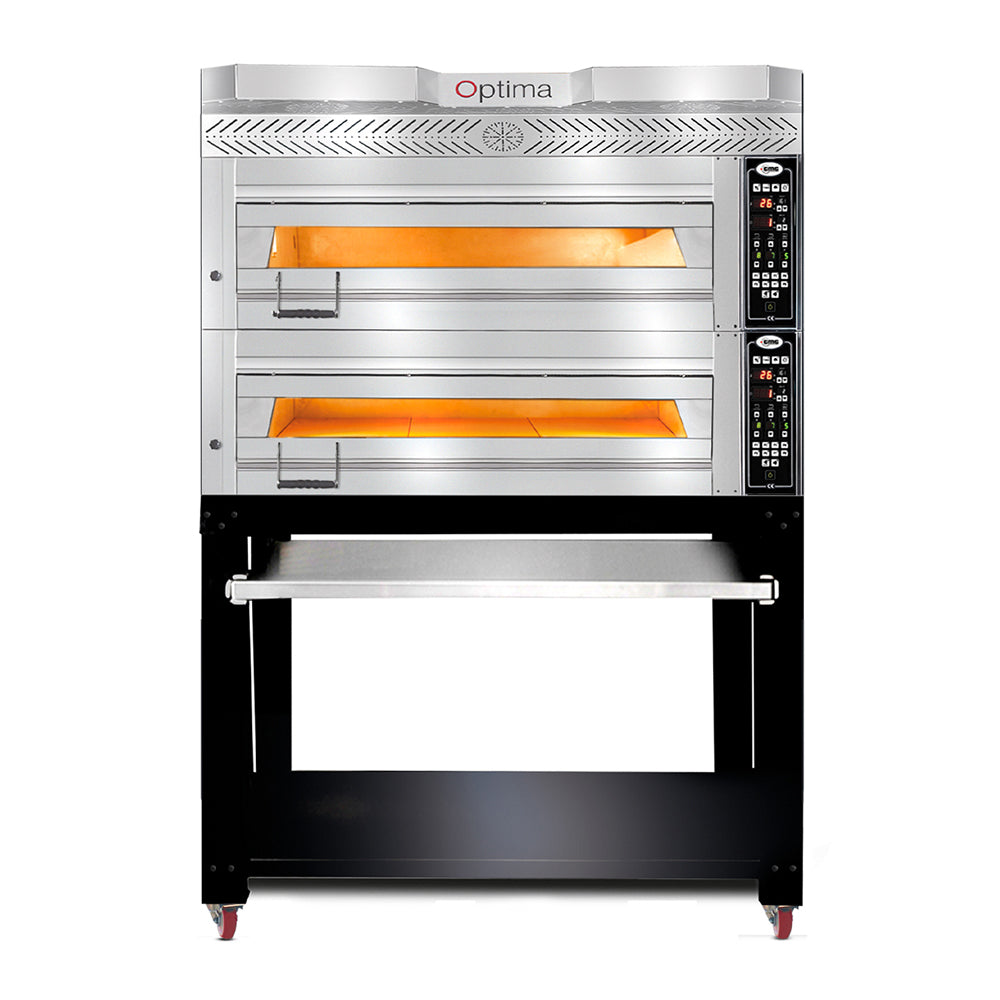 GMG Bäckerei-& Konditorei Ofen Inkl. Haube & Untergestell, Innenisolierung aus Steinwolle & Schamottstein, 2x 7,5 kW 400