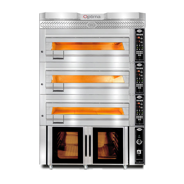 GMG Bäckerei-& Konditorei Ofen Inkl. Haube & Gärschrank, Innenisolierung aus Steinwolle & Schamottstein, 3x 7,5 kW 400V