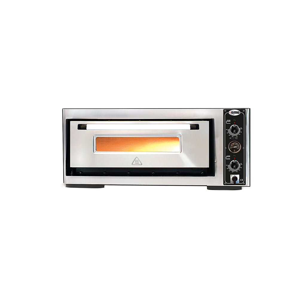 GMG Pizzaofen PF6292 E mit Thermometer, elektrisch, 6x Ø30cm, 6 kW, 400V, Edelstahl 1 Backkammer