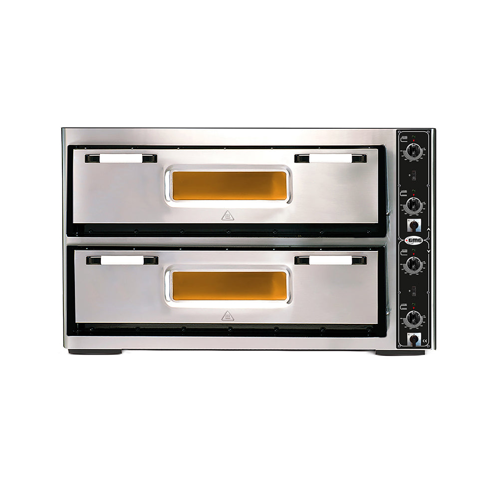 GMG Pizzaofen PF9292 DE, elektrisch, 9+9x Ø30cm, 16 kW, 400V, Edelstahl 2 Backkammern