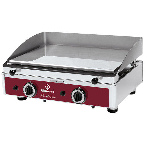 Diamond Grillplatte glatt verchromt, Gas