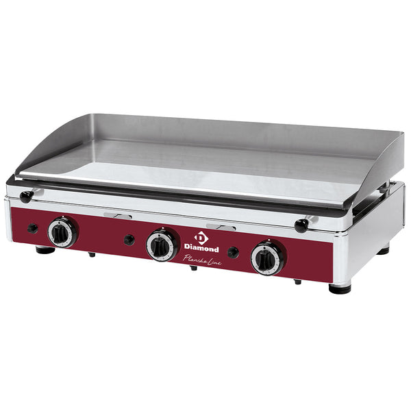 Diamond Grillplatte glatt,verchromt, Gas