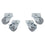 Diamond Set 4 Edelstahlrädern, schwenkend, 2x Bremsen