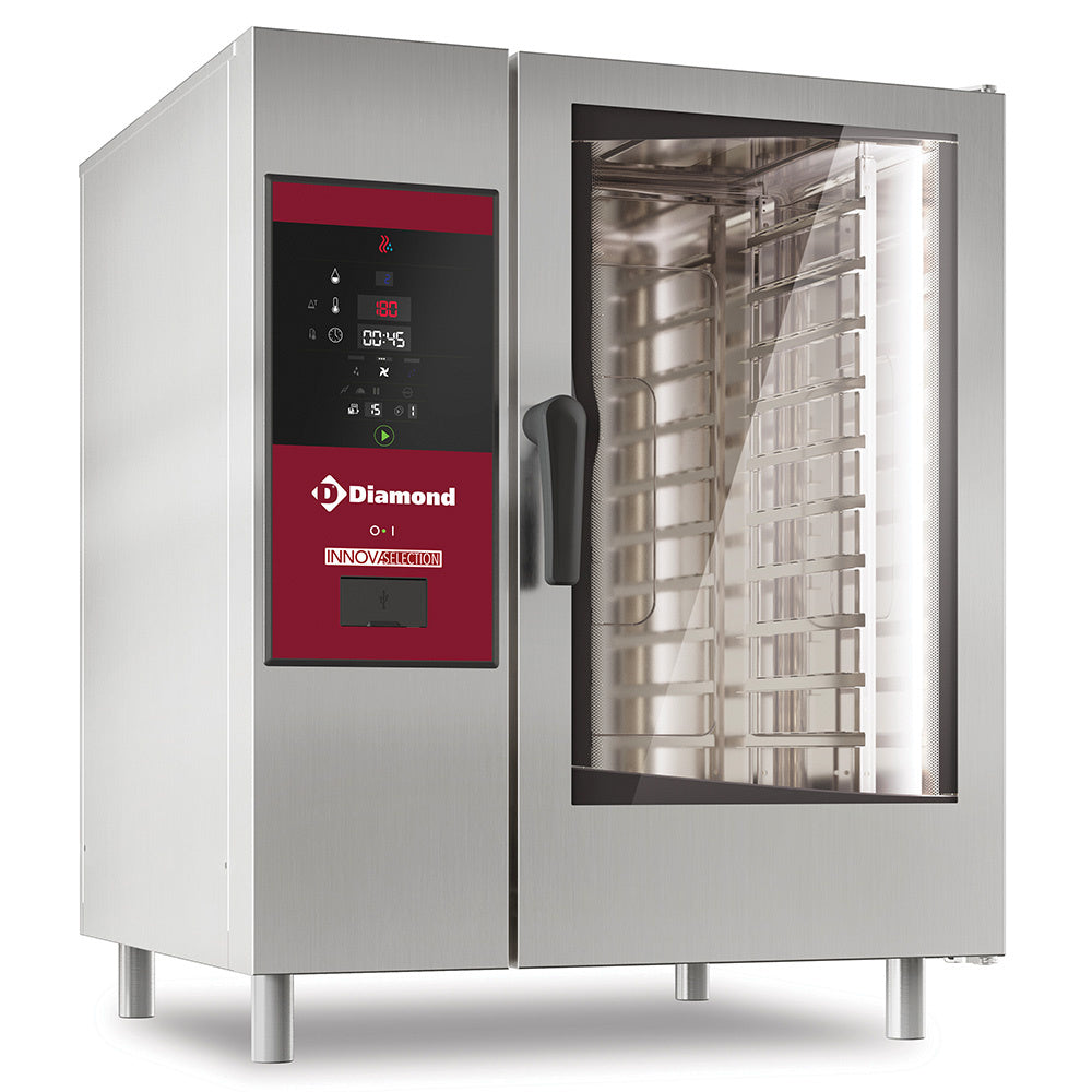 Diamond Elektro Kombidämpfer mit Direkteinspritzung und Konfektion, 10x GN 1/1 + Reinigung