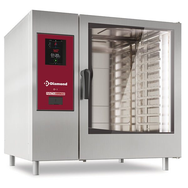 Diamond Elektro Kombidämpfer "TOUCH" direkter Dampfzufuhr und Konfektionsöfen 12xGN2/1+ Reinigung