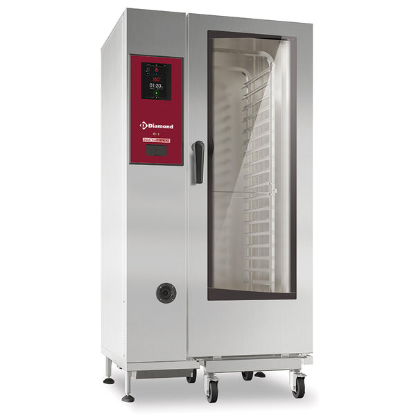 Diamond Elektro Kombidämpfer  "TOUCH" mit direkter Dampfzufuhr und Konfektionsöfen 20xGN1/1+ Reinigung