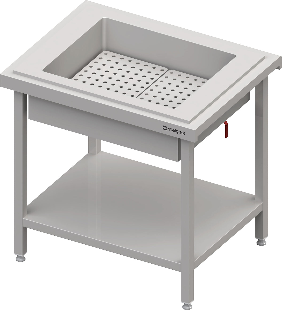 Stalgast Neutralausgabe mit Eiswanne 2x GN1/1, 920x750x880 mm, Edelstahlabdeckung