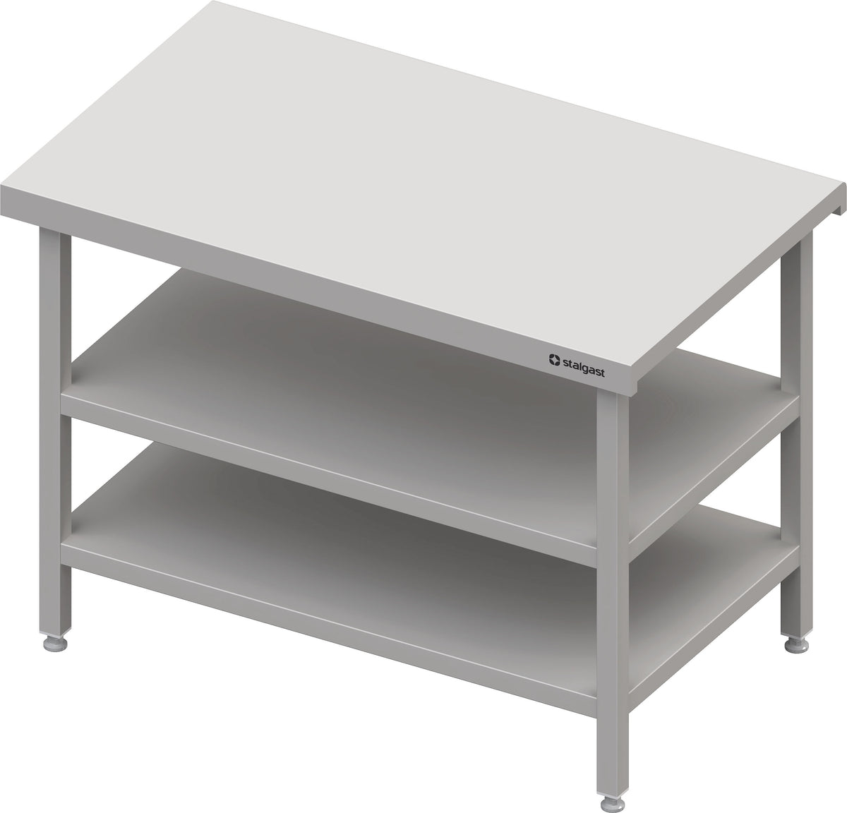 Stalgast Neutralausgabe mit Grund- und Zwischenboden 900x750x880 mm, Granitarbeitsplatte "Standard G1"